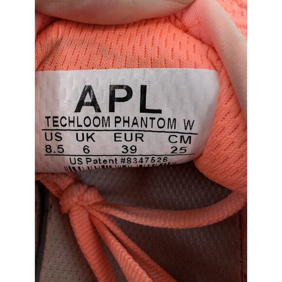 APL Techloom Phantom Shoes Womens size 8.5 Sneakers Neon Peach - Picture 9 of 11